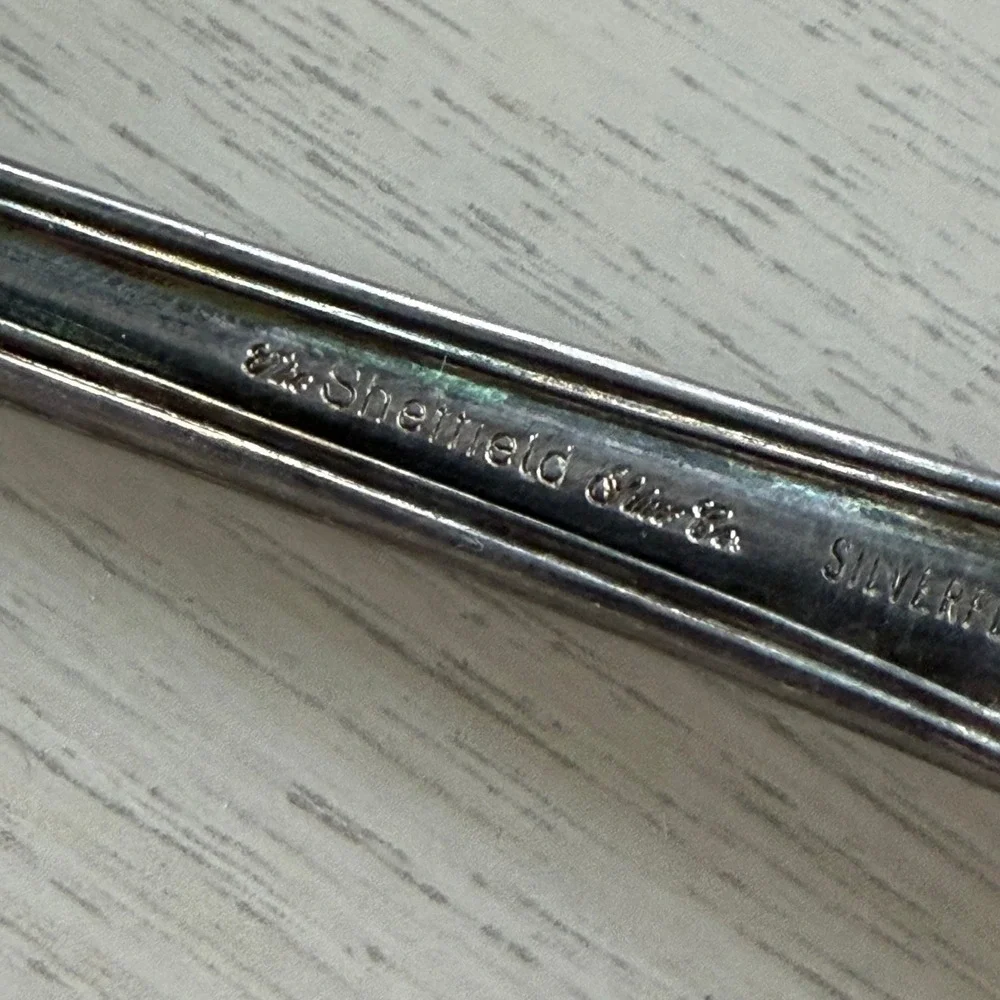Sheffield Silver Co Silverplate Cake Lifter and Pasta Server Ornate Serving Set